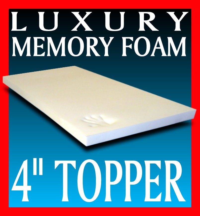 4 INCH THICK 3ft Single Memory Foam Mattress Topper eBay