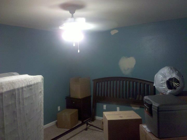 The master bedroom with the ugly blue! It just made the room seem sooo small!