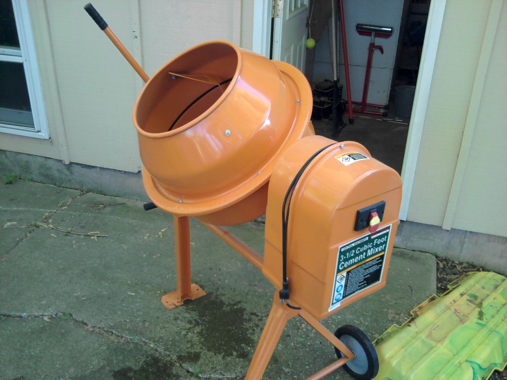 Tumble brass in a cement mixer