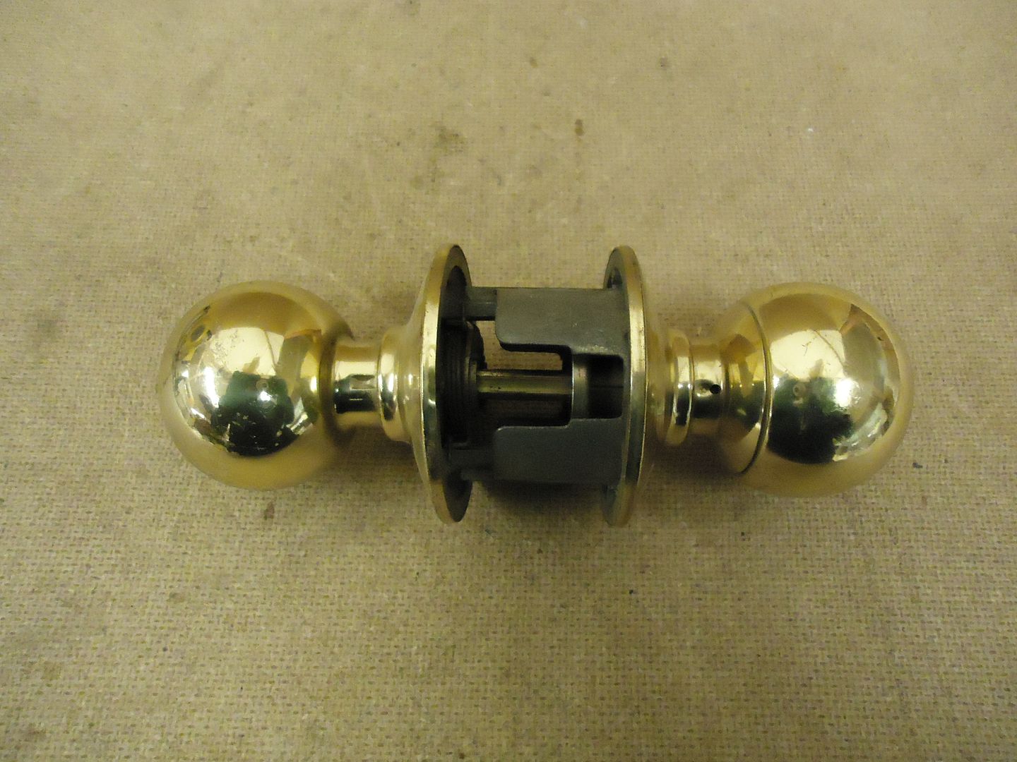 Standard Keyed Door Knob Set Polished Brass Locking F605 125 Ebay 6141