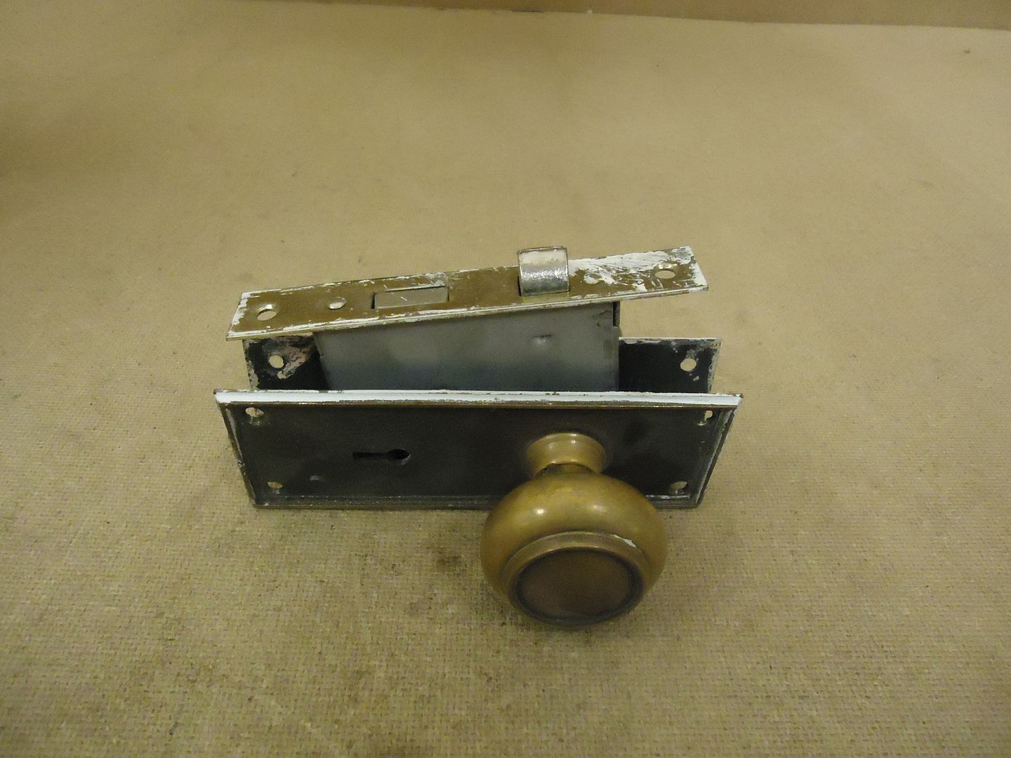Cranby Keyed Door Knob Assembly Brass Mortise Lock 935 Vintage