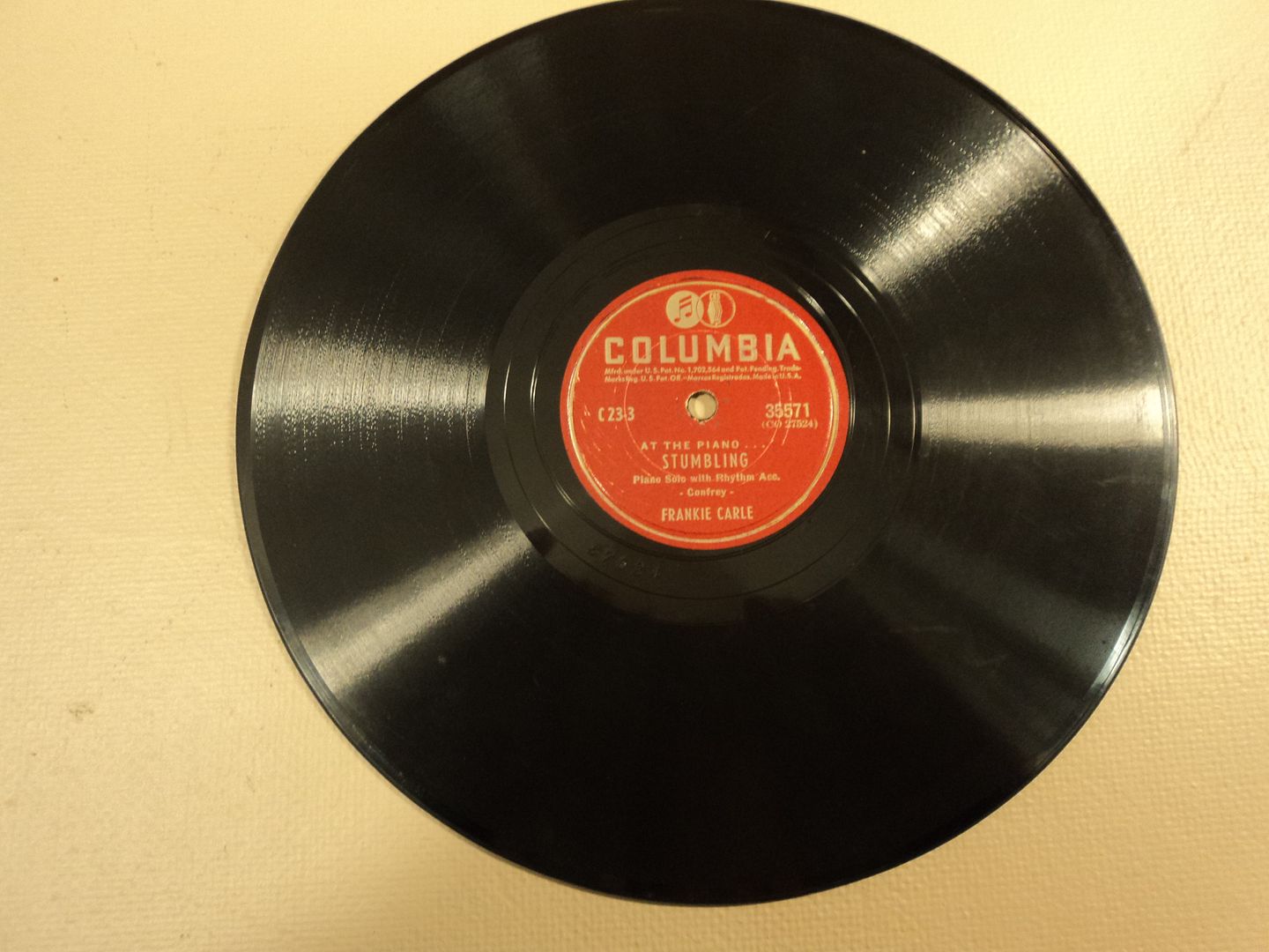 Columbia Records At The Piano Record Set Frankie Carle C23 Vintage