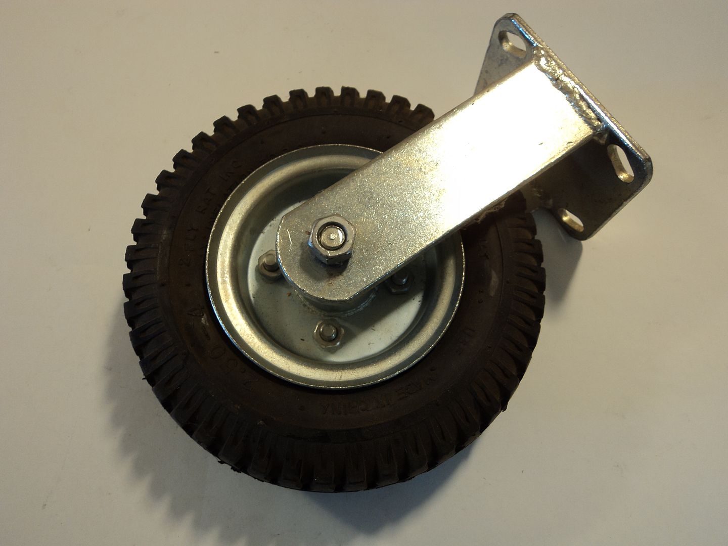 Professional Caster Wheel Inflatable Tire 2.504 8in Rubber Metal eBay