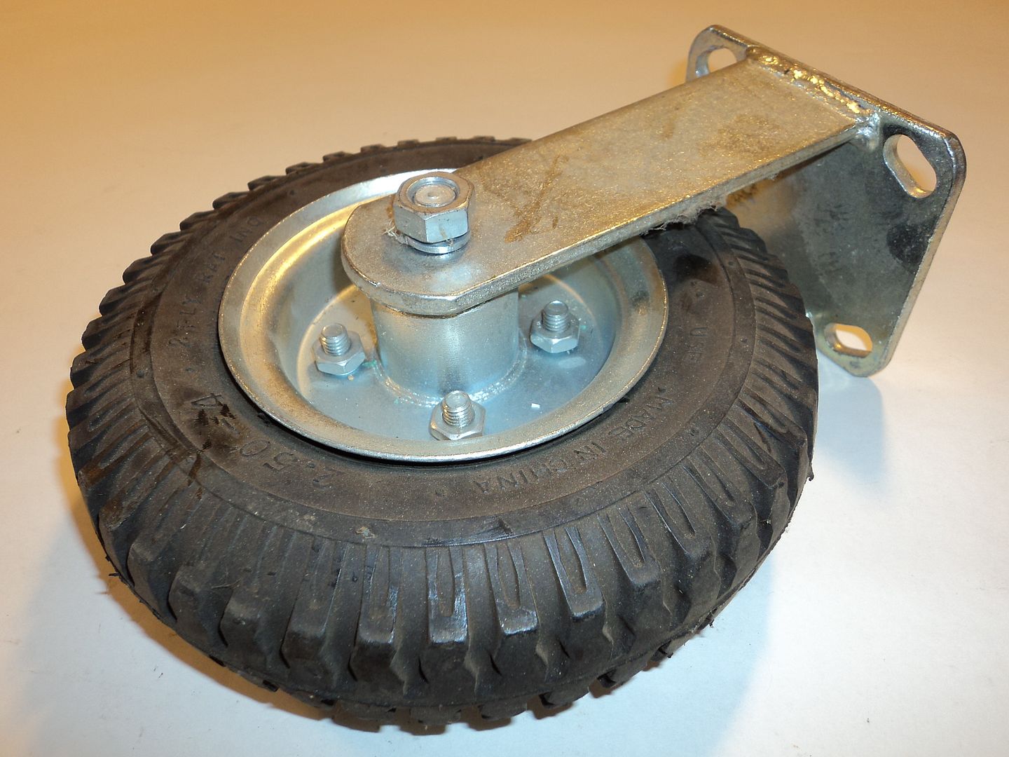 Professional Caster Wheel Inflatable Tire 2.504 8in Rubber Metal eBay