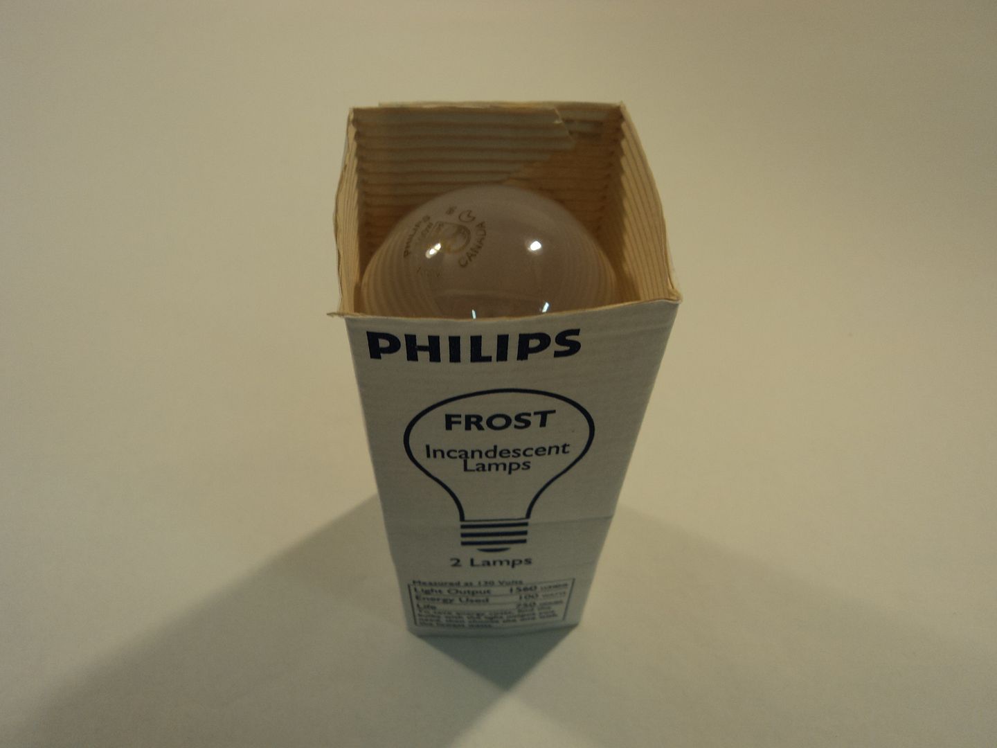Philips 100W Light Bulbs Pack of 2 Frosted 130V Incandescent PHI100A130V