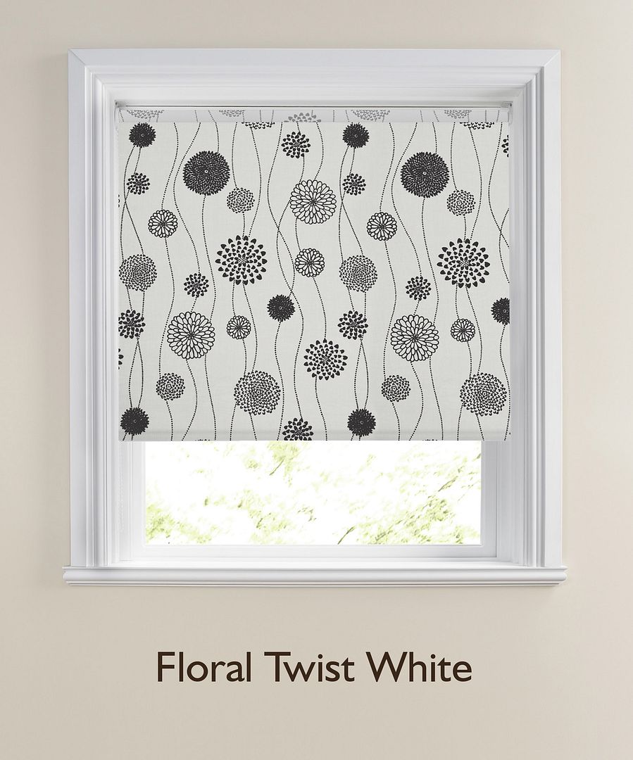 Floral Twist Patterned Roller Blinds Made To Measure Floral Pattern Blinds! eBay