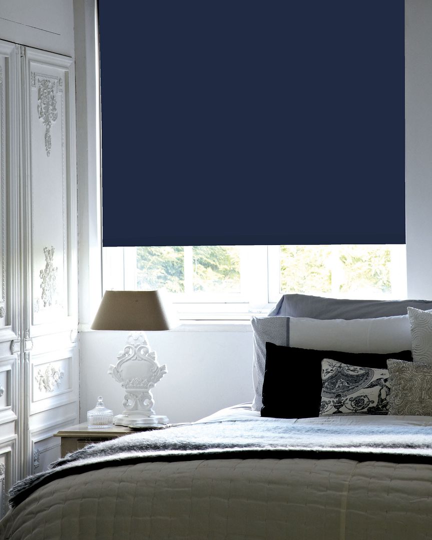 Navy Blue Blackout Roller Blind Blue Blinds Thermal Blackout Blinds