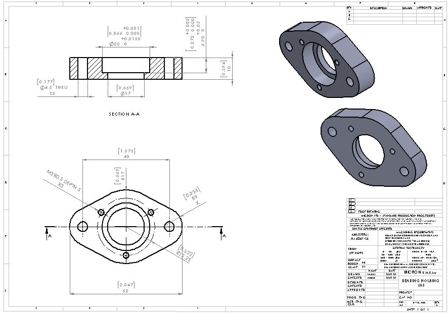 BEARING HOUSING, DIY PROJECTS, REPRAP, MOTION, ROBOTICS, BALL SCREW, 608 METRIC eBay