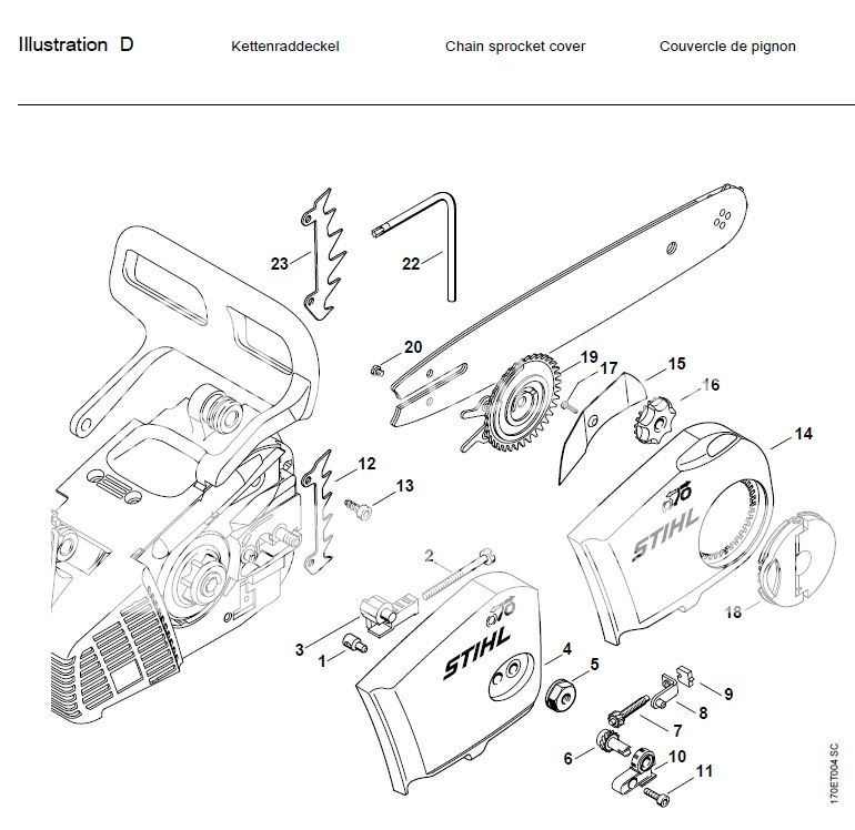 032 032AV AV Stihl Chainsaw Illustrated Parts Diagram List Manual New