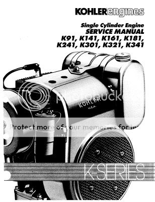 Kohler Engine Manual K91 K141 K161 K181 K241 K30 K321 K341 John Deere Toro Mower