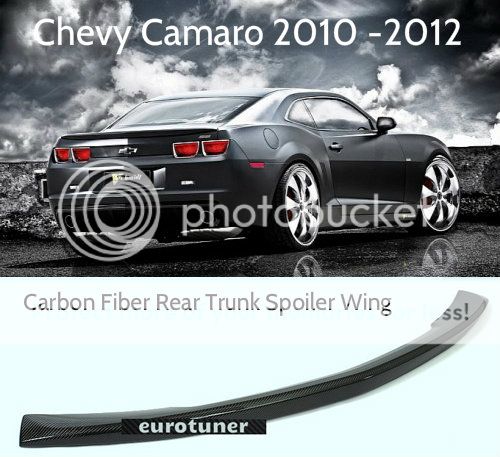 10 12 Chevy Camaro OE Style Carbon Fiber Rear Trunk Spoiler Wing LS SS 