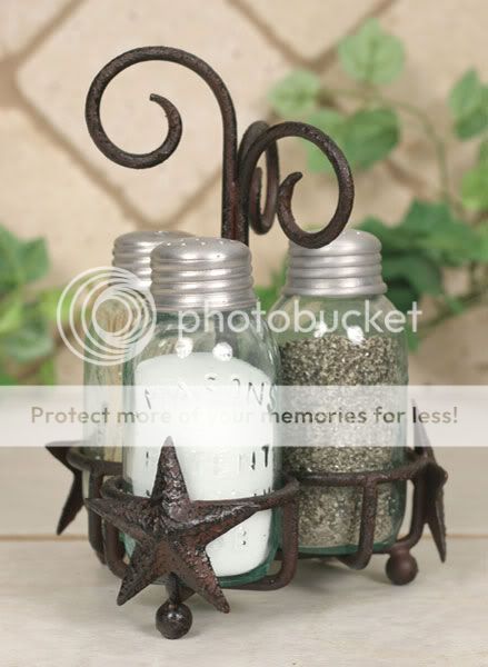 Decorative Collectibles Mason Fruit Canning Jar Copper Star Salt Pepper Toothpick Shakers Caddy Holder Ortosoft Cl