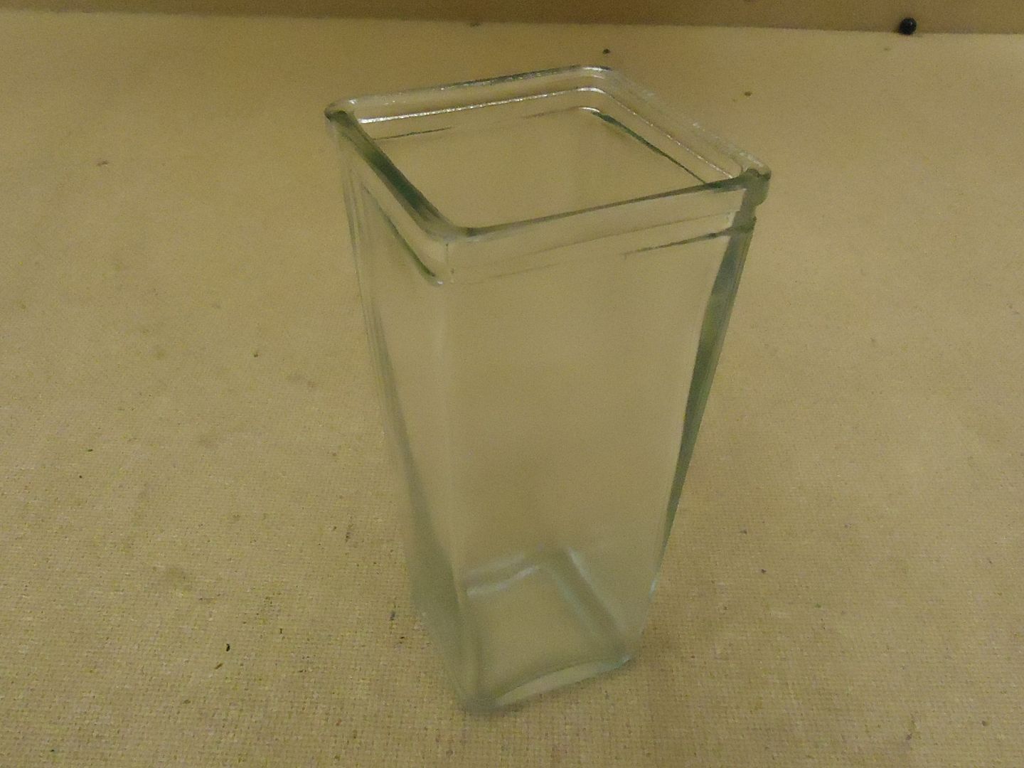 Designer Flower Vase 7in x 3 1 4in x 3 1 4in Clear Modern Square Glass