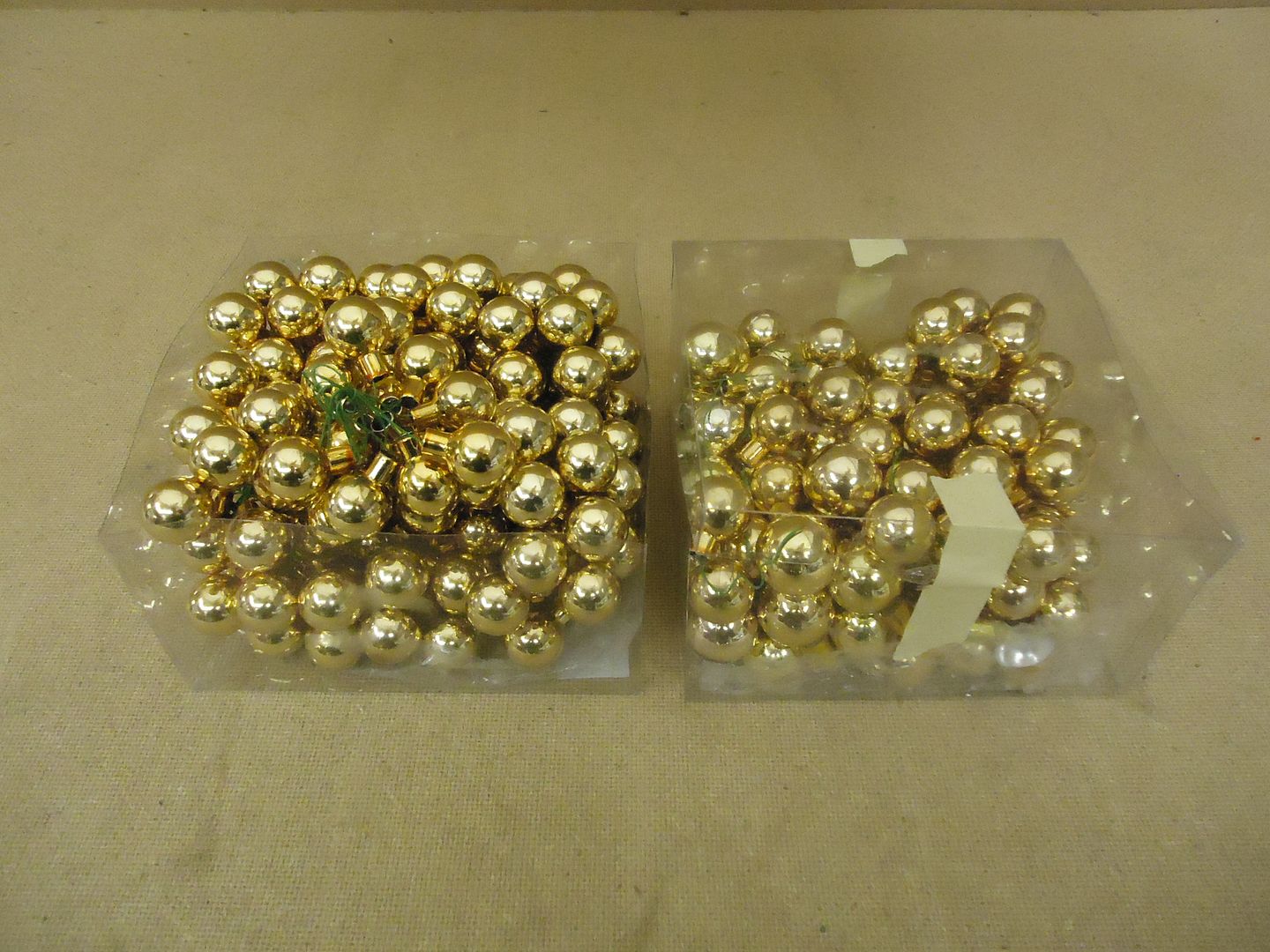 Designer Glass Balls Decorative Gold About 1in Lot of 80