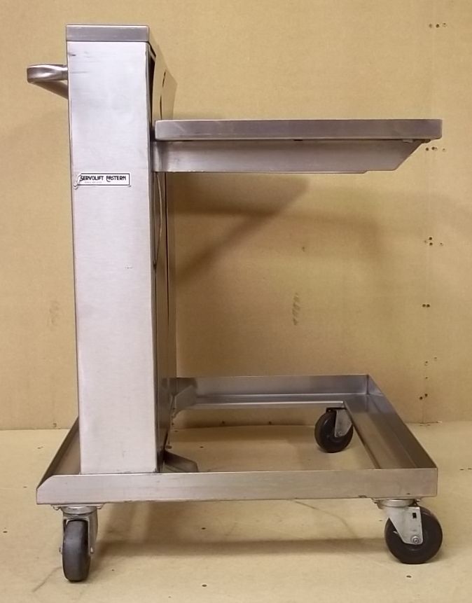 Servolift Eastern Cafeteria Mobile Tray Dispenser Double 2TCA St Stainless Steel